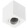 GTV SLV AVEIRO - Plafoniera in alluminio, 80 x 80 x 85 mm, IP20, max 20 W, quadrata, colore: Bianco