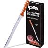 IPEA Coltello per Prosciutto e Carne con Lama Lunga in Acciaio Inox - 38 CM - Coltello Affilato per Taglio Preciso di Salumi, Barbecue, Crudo, Affettato - Coltello da Cucina con Manico in Legno -