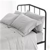 Catherine Lansfield Sateen Ice Grey Set lenzuolo sopra + federa di cuscino + lenzuolo sotto 180 x 280 + 50 x 125 + 105 x 200