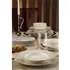 Hermia Concept Elegante set da 24 pezzi, 100% porcelain | Include 6 piastre di servizio (27 cm), piastre profonde (21 cm), piatti da dessert (21 cm), ciotole (15 cm), perfette per eleganti cose