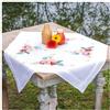 VERVACO Ricamo Punto Croce Kit Prestampato Tovaglie FIORI TROPICALI Biancheria Da Tavola Set Fai Da Te Creativo 80 x 80 cm Kit Hobby Creativi Adulti Casa Decor Cross Stitch Embroidery