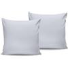 Nuit Des Rêves Luxurious Satin Pillowcase Set (2 pezzi), 80 x 80 cm, 100% cotone satinato, 210 thread Count, bianco | Envelope Closure, lavabile in lavatrice a 30 Comfort & Style