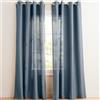 Exclusive Home Loha - Coppia di tende in lino con occhielli nella parte superiore, 137 x 213 cm, colore: Blu