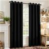 CUCRAF Tende oscuranti da 213,4 cm di lunghezza, isolanti termicamente per camera da letto, tende oscuranti per cucina, soggiorno, set di 2 pannelli, 133 x 213 cm, nero