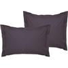 Nuit Des Rêves Luxurious Oxford Satin Pillowcase Set (2 pezzi), grigio scuro, 80 x 80 cm, 100% raso di cotone, 125 g/m², morbido ed elegante per un riposo riposante