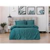 Nuit Des Rêves Set di copertine doppie trapunte in raso (200 x 200 cm), 100% cotone satinato, 2 custodie per pillow (80 x 80 cm), stampa reattiva, lavabile in lavatrice, chiusura con bottoni