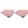 Exacompta Pro Nappe - Cod. R482570I - Tovaglia a rotolo in carta damascata 1,18 x 25 Mt - 83 coperti - Carta dal motivo universale, offre eleganza e sobrietà - Colore rosso vichy (Confezione da 2)