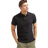 Ralph Lauren Polo in piqué Custom Slim-Fit (IT, Testo, XL, Regular, Regular, Nero)