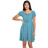 TTPSRY Abiti Estivi da Donna Corte da Donna Motivo a Pois Scollo Rotondo Vestito Midi per L'Estate Stile Scampanato Casual Abito Floreale con Maniche a Sbuffo Beach Dress