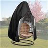 FLYMEI 【Aggiornato】 Coprisedia da giardino sospeso con cerniera, copertura per sedia a dondolo in vimini resistente, impermeabile, resistente alle intemperie, antivento