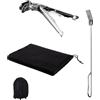 Cecotec Attrezzi per Barbecue Acciaio Inox, Set di Attrezzi DragonPack 4600 S, Comfort e Sicurezza, Pinze a Presa Forte, Copertura Resistente, Attizzatoio per Carbonella, Versatilità sulla Griglia