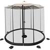 Pure Garden 50-LG1205 - Zanzariera per ombrelloni da tavolo 10-11 e mobili da patio, zanzariera, colore: nero