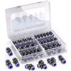 Bwintech 46pc 4mm Pneumatico Quick Push In Kit Connettore Tubo Aria (4mm Dritto/Gomito/Tee/Splitter Connettore e 4-6.4-8.6-8mm Riduttore)