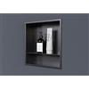 BERNSTEIN Nicchia da parete in acciaio inox con ripiano portaoggetti NT303010X - 30 x 30 x 10 cm (L x A x P) - colore selezionabile, Colore:Gunmetal