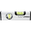 PRO600 Mini Livella a Bolla 17cm con pendenza del 2% - Profilo Ergonomico e Sistema ERS+ (Easy Reading System) Livella piccola e precisa - Tappi di chiusura antiurto - Colore Bianco