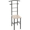 HAKU Servo Muto da uomo Rovere San Remo, nero, MDF, metallo - Dim. L 46 cm x A 109 cm x P 46 cm, Stile Moderno
