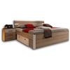 Stella Trading MARS, Elegante letto matrimoniale, 180 x 200 cm, con 2 comodini; set completo per la camera da letto in simil rovere Sonoma, bianco, 216 x 97 x 185 cm (L x A x P)