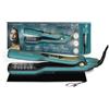 Demeliss Piastra a Vapore Titanium Blue - Piastre in titanio - Serbatoio 40ml - Temperatura regolabile - Pettine removibile - Per tutti i capelli - Lucentezza e vapore uniforme