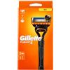 Gillette Rasoio Da Uomo Fusion5, Manico E 2 Cartucce A 5 Lame, Lama Di Precisione Per Aree Difficiles, Nastro Lubrificante Per Scivolare Fluido Sul Viso, 1 Ricarica Per 20 Rasature