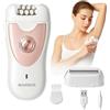 viriech Rasoio Elettrico Donna, Rasoio Intimo Donna, 2in1Rasoio Elettrico Donna Parti Intime con luce LED, Ricaricabile Rasoio Intimo, Epilstar Portatile, Epilatore Elettrico,Depilatore Corpo Donna per Corpo