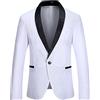 KJDWJKJRF Abiti & Giacche da Uomo Giacca Sportiva Blazer Uomo Blu Scuro Giacca Uomo Nero Lino Giacca Girocollo Paillettes Giacca Uomo Colorato Smoking Uomo Rosso Natale, A bianco., M