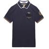 Aeronautica Militare Polo Uomo PO1859 Polo Frecce Tricolori con Patches (IT, Testo, M, Regular, Regular, Blu Navy)