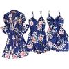 Generico Lingerie Sexy per Donna Completini Intimi Sexi Camicia da Notte in Pizzo Camicia da Notte Senza Montatura in Pigiama da Sexy Vestaglia Sexydonna Hot Donna Seducente Completo (Blue, XL)