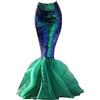 Comebachome Gonna Maxi di Paillettes con Tulle, Gonna da Sirena Lunga Pavimento, Costume da Coda Sirena per Donne Halloween (L)