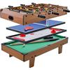 RELAX4LIFE Tavolo Arcade 4-in-1, Set di Giochi Multipli con Calcio Balilla, Air Hockey, Biliardo e Tennis Tavolo, Tavolo da Gioco di Dimensioni Competizione per Casa, Sala Giochi, Serate in Famiglia