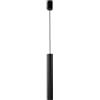 Licht-Erlebnisse Lampada a sospensione in metallo nero da cucina Ø5,5 cm rotonda GU10 max 35 watt downlight cilindro semplice e moderno tavolo da pranzo lampada a sospensione EYE