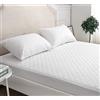 Luxury Nights Coprimaterasso trapuntato in microfibra, per letto singolo, 40 cm, extra profondo, anallergico e traspirante, non impermeabile (super king size)