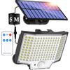 Haokiang Faretto LED Da Esterno Solare 348LED Faro Led Esterno Con Pannello Solare Con Accumulatore 270° Luci Solari Da Giardino 3 Modalità Faretti Solari a LED Da Esterno Lampione