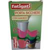 FATIGATI Set di 6 Portabicchieri Colorati con Manico, Antivento, Multicolore Supporto per Bicchieri Monouso