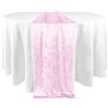 Elegant Event Essentials - Runner da tavola lungo in velluto riccio per feste di primavera, matrimoni, ricevimenti, banchetti, sala da pranzo a casa, decorazione natalizia (30,48 x 274,32 cm) - rosa