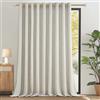 CUTEWIND Tenda per Interni Camera da Letto Moderna 1 Pezzo Ultra-Largo 300x240 CM Tenda Lino Naturale con Anelli Soggiorno Salotto Eleganti Tende Semitrasparente per Casa Cameretta Finestra
