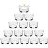 FRTAOOP 15 PCS Vasetti per Candele Votive, Portacandele in Vetro Trasparente Diametro 4,5 cm, per la Decorazione Della Tavola di Casa, per Matrimoni, Candele Decorative in Vetro