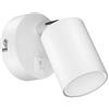ledscom.de Spot da parete WAIKA con interruttore bianco opaco + lampada GU10 LED bianco caldo 3-step dimming: max. 500lm ciascuno
