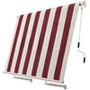 Paluplus Tenda da Sole a Caduta, Misura 300x250 cm, Senza Cassone con braccio avvolgibile e Braccetti Fermatenda, Telo Resistente 280 g/m², per Balcone e Terrazzo -3900F (Bordeaux e Crema)