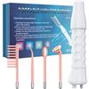 blayram Alta Frequenza Viso Professionale - blayram 4 in 1 Elettroterapia Massaggiatore Facciale per Rimozione dell'Acne, Rughe, Rimozione dell'Acne, Linee Sottili (Rosso)