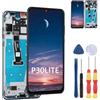 MinTroSD Nuovo Display Touch Screen Per Huawei P30 Lite/Nova 4E 48MP 6GB Display LCD Sostituire Parti Con Strumenti (Con Cornice Blu)