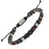 10:10 Bracciale Uomo Donna Pietre Naturali Acciaio Inox, Braccialetto Taglia Regolabile, Confezione Regalo Inclusa Made In Italy
