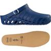 Scholl Clog Evo Blu + Scholl Solette Antistatiche in Memory Cushion per Clog Evo - Blu/Marrone