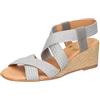2Go Fashion 8046-802, Sandali con Zeppa Donna, Argento, 38 EU