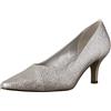 Easy Street Women's Chiffon Pointed Toe Pump,Silver Glitter,9.5 M US