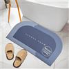 VITALIF Tappeto da bagno ad asciugatura rapida, antiscivolo, tappetino assorbente in pietra diatomite e gomma, tappeto flessibile e facile da pulire, stile moderno per il bagno, tappetino assorbente per