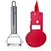 TURBO PRODUKTE Turbo pelapatate Combo Plus con mandolina, colore rosso