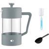 Watson and Monday W&M Caffettiera - Caffettiera francese - Pressa francese - French Press - Macchina da caffè manuale - Macchina da caffè in acciaio inox - Vetro Borosilicato - Triplo filtro - Cucchiaio dosatore +