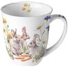 Ambiente Tazza in porcellana ca. 400 ml tazza Bone China Mug per tè o caffè floreale pasqua prua precoce coniglietto carrot treat