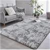 Bibykivn Tappeto Salotto Moderno Peluche Lavabile, 80x160 cm Pelo Lungo Tappeti Antiscivolo Fondo, Tappeto Camera da letto per Soggiorno Corridoio Cameretta (Grigio Chiaro, 160x230 cm)
