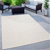 Paco Home Tappeto Per Esterno Balcone Terrazza Tappeto Cucina Monocolore Mélange, Dimensione:300x400 cm, Colore:Ivoire